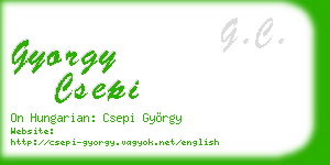 gyorgy csepi business card